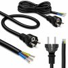 Qoltec Kabel zasilający SCHUKO CEE 7/7 (E/F) | miedź Cu | odizolowany lutowany | 3x1.5mm2 | 3m
